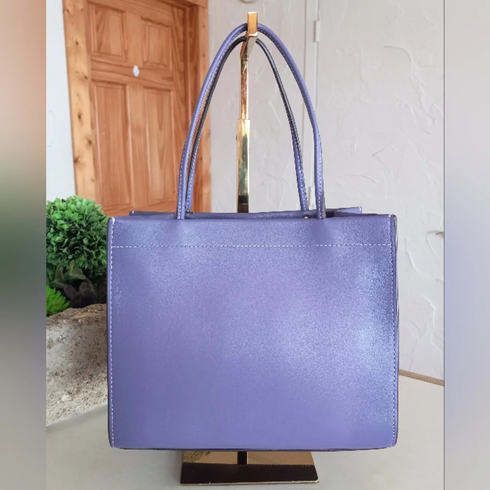 Coach Cashin Carry Tote 22, Double Kisslock, Purple - Picture 5 of 15